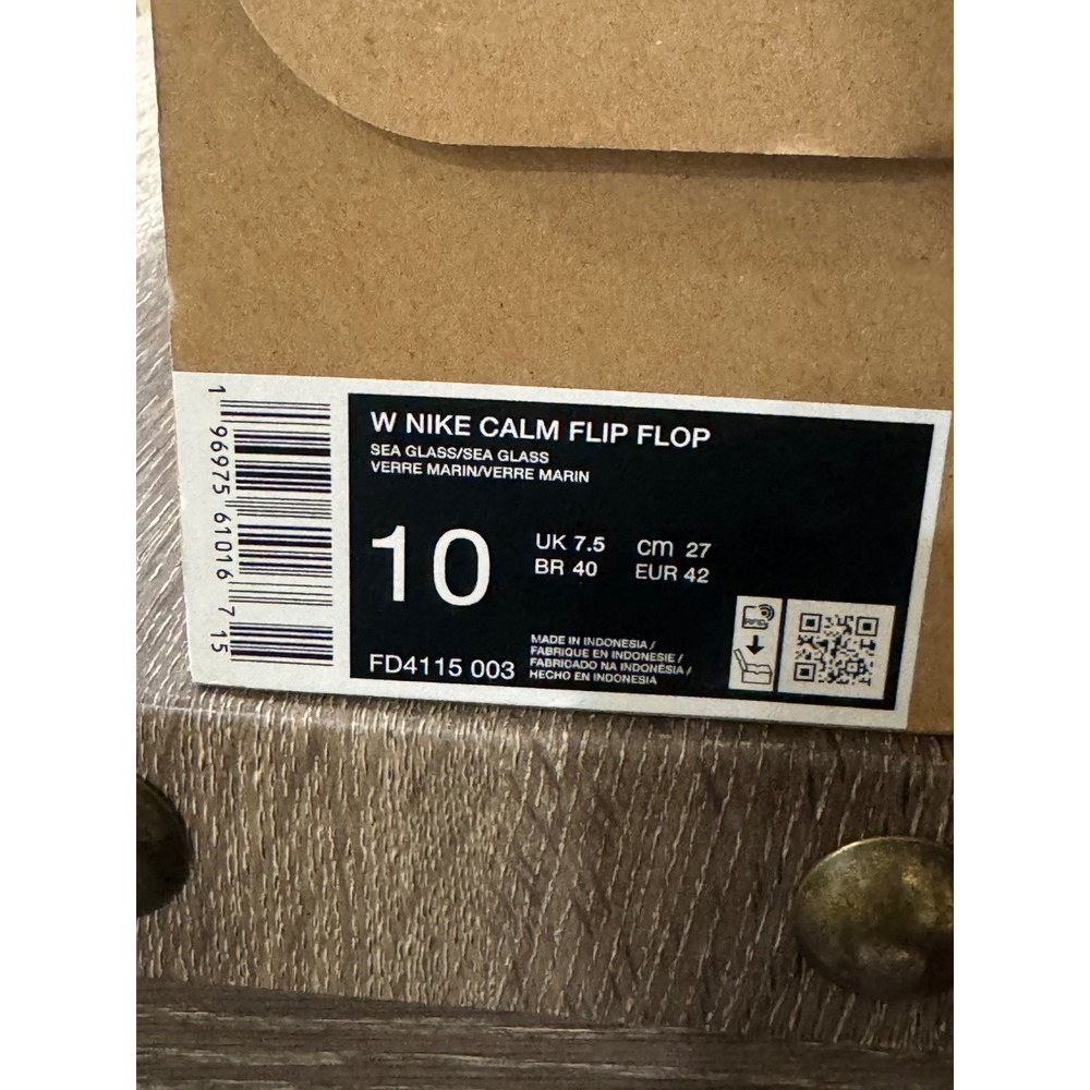 Nike Calm Flip Flop Sea Glass Green Womens 10 Sandals FD4115-003 - Picture 3 of 9